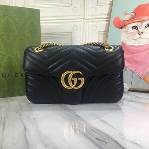 Gucci GG Marmont Shoulder Bag Matelasse Small Black